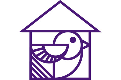 bird home vector template logo design