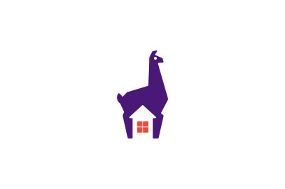 lama home vector template logo design