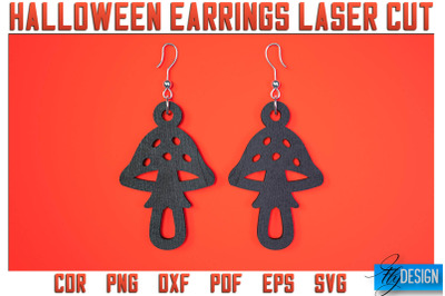 Halloween Earrings Laser Cut SVG | Accessories Laser Cut SVG Design |