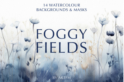 FOGGY FIELDS Watercolour Landscapes