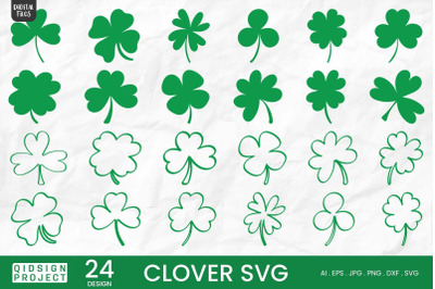 Clover Svg Bundle, Shamrock Clover Svg, Clover Leaf svg