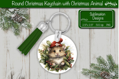 Christmas Keychain PNG Sublimation Christmas Cute Animal PNG