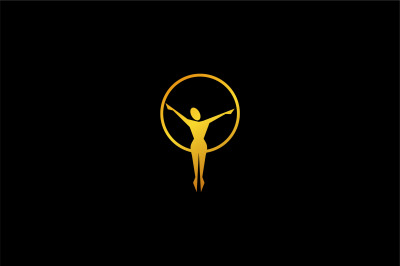 yoga fitness vector template logo design