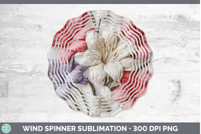 3D Azalea Flowers Wind Spinner | Sublimation Spinner Designs Bundle