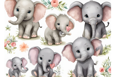 Cute Baby Elephant Animals Sublimation&nbsp;