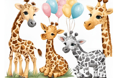 Cute Baby giraffe Animals Sublimation Clipart