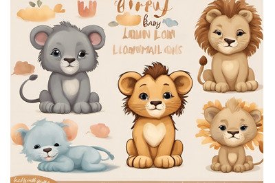 Cute Baby Lion Animals Sublimation