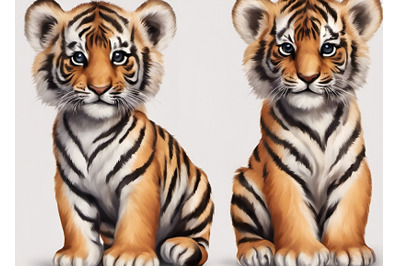 Cute Baby tiger Animals Sublimation Clipart