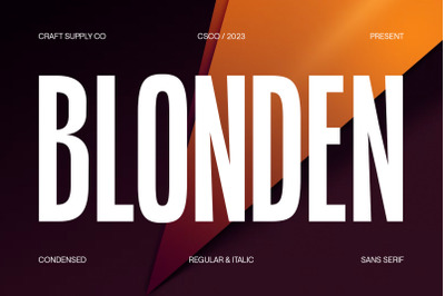 Blonden - Condensed Sans Serif