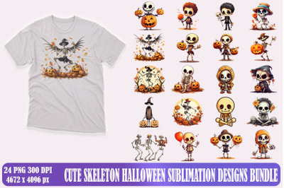 Halloween Skeleton Clipart Bundle-20 Designs-231010