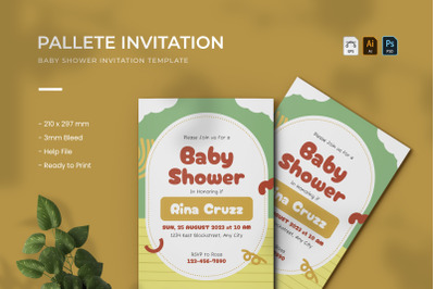 Pallete - Baby Shower Invitation