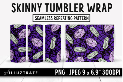 Halloween Skinny Tumbler Wrap | Crystals Tumbler Wrap