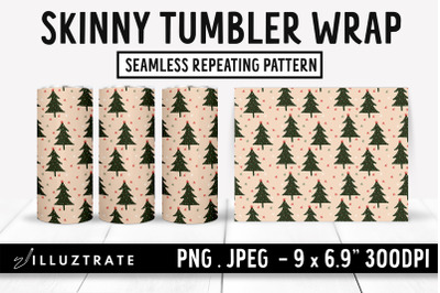 Christmas Tree Skinny Tumbler Wrap | Christmas Tumbler PNG