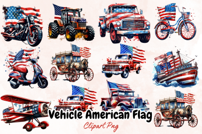 Vehicle American Flag for 4th of July