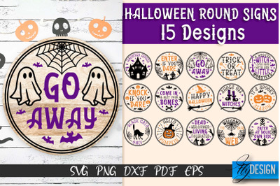 Halloween Round Signs SVG | Halloween Quotes Design