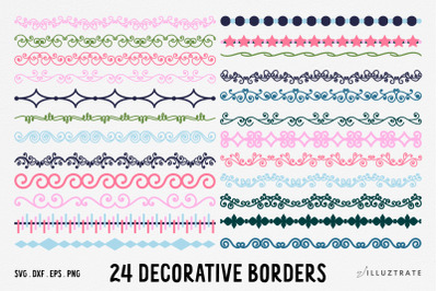 Borders SVG Cut Files | Text Dividers Cutting Files