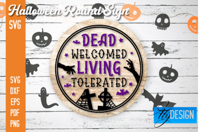 Halloween Round Signs SVG | Halloween Quotes Design