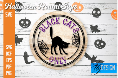 Halloween Round Signs SVG | Halloween Quotes Design