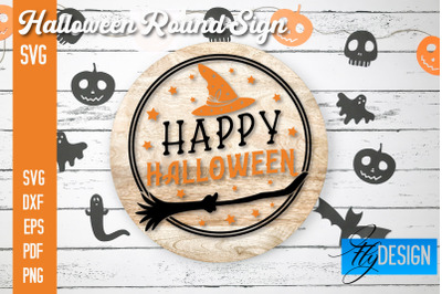 Halloween Round Signs SVG | Halloween Quotes Design