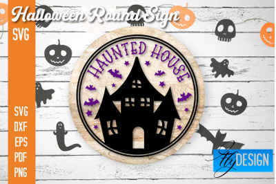 Halloween Round Signs SVG | Halloween Quotes Design