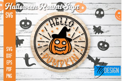 Halloween Round Signs SVG | Halloween Quotes Design