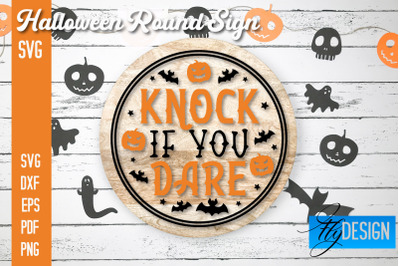 Halloween Round Signs SVG | Halloween Quotes Design