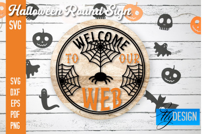 Halloween Round Signs SVG | Halloween Quotes Design