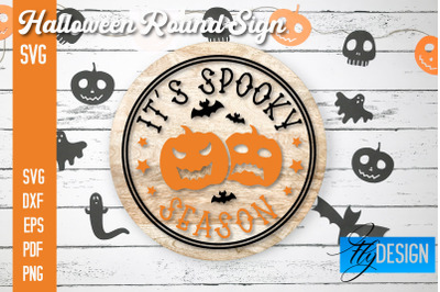 Halloween Round Signs SVG | Halloween Quotes Design