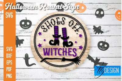 Halloween Round Signs SVG | Halloween Quotes Design