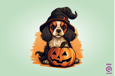 Halloween Spaniel Dog Clipart