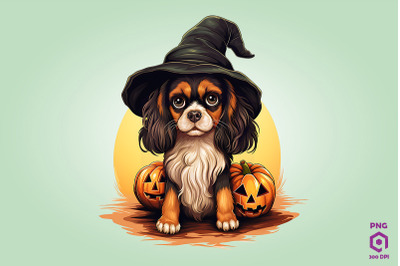 Halloween Spaniel Dog Clipart