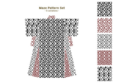 Maze Pattern Set 9