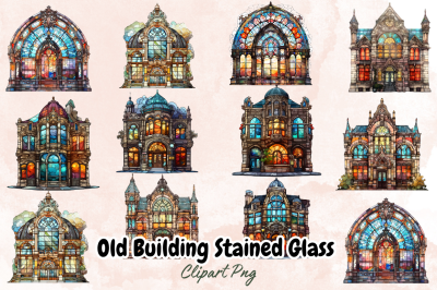 Old Building Stained Glass Sublimation
