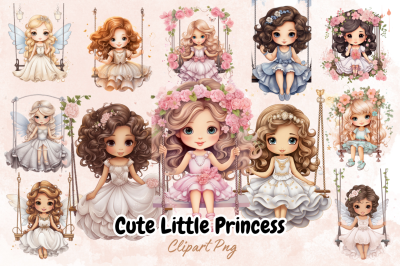 Cute Little Princess Sublimation Clipart