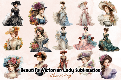 Beautiful Victorian Lady Sublimation