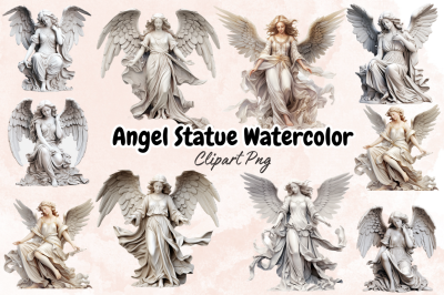 Angel Statue Watercolor Sublimation