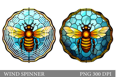 Stained Glass Bee Wind Spinner. Bee Wind Spinner Design