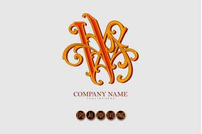 Timeless beauty elegant flourish W monogram letter logo