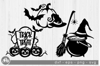 Halloween Decals Papercut Svg Design