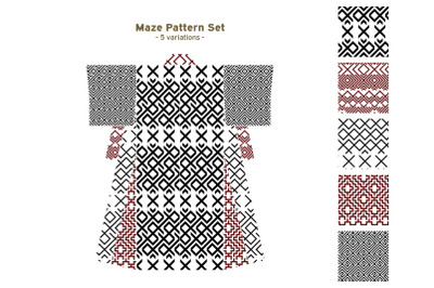 Maze Pattern Set 16