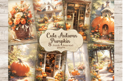 Cute Autumn Junk Journal | Kawaii Digital Paper