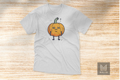 Simplistic Cartoon Cute Pumpkin Clipart