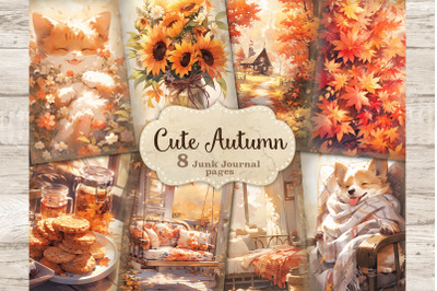 Cute Autumn Junk Journal | Kawaii Fall Ephemera
