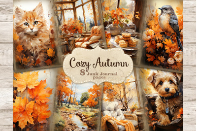 Cozy Autumn Junk Journal Page | Fall Printable Paper