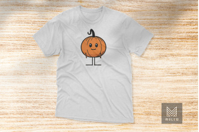 Simplistic Cartoon Cute Pumpkin Clipart