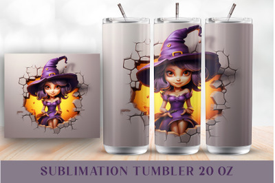 Witch tumbler sublimation PNG Halloween tumbler