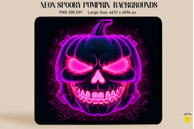 Neon Pink Glowing Jack-O&#039;-Lantern