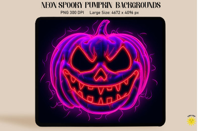 Neon Pink Glowing Jack-O&#039;-Lantern