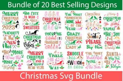 Christmas SVG Bundle 2023,Mega Retro Christmas Svg Bundle, Retro Mega