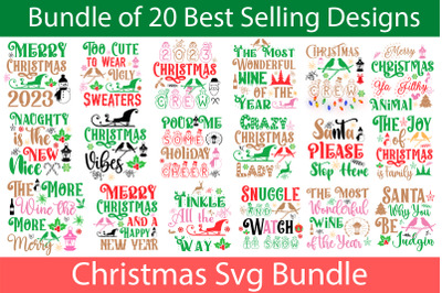 Christmas SVG Bundle 2023&2C;Mega Retro Christmas Svg Bundle&2C; Retro Mega